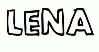 Dessin a colorier du prenom Lena