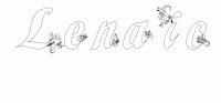 Dessin a colorier du prenom Lenaic