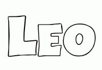 Dessin a colorier du prenom Leo