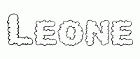 Dessin a colorier du prenom Leone