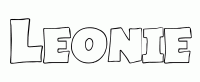 Dessin a colorier du prenom Leonie