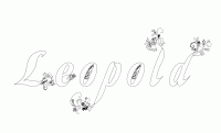 Dessin a colorier du prenom Leopold
