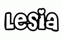 Dessin a colorier du prenom Lesia