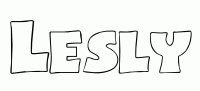 Dessin a colorier du prenom Lesly