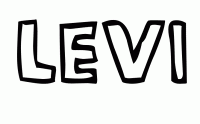 Dessin a colorier du prenom Levi