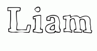 Dessin a colorier du prenom Liam