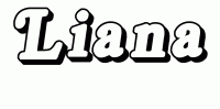 Dessin a colorier du prenom Liana