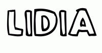 Dessin a colorier du prenom Lidia