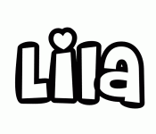 Dessin a colorier du prenom Lila