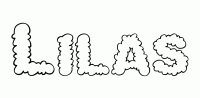 Dessin a colorier du prenom Lilas