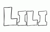 Dessin a colorier du prenom Lili
