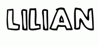 Dessin a colorier du prenom Lilian