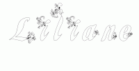 Dessin a colorier du prenom Liliane