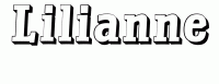 Dessin a colorier du prenom Lilianne
