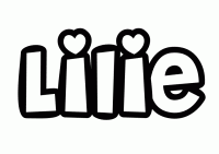 Dessin a colorier du prenom Lilie