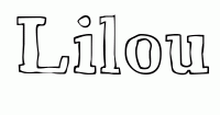 Dessin a colorier du prenom Lilou
