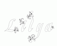 Dessin a colorier du prenom Lilya