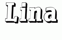 Dessin a colorier du prenom Lina