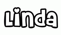 Dessin a colorier du prenom Linda