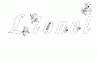 Dessin a colorier du prenom Lionel