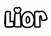 Dessin a colorier du prenom Lior