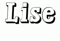 Dessin a colorier du prenom Lise