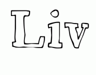 Dessin a colorier du prenom Liv