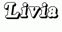 Dessin a colorier du prenom Livia