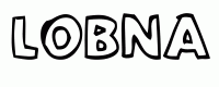 Dessin a colorier du prenom Lobna