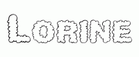 Dessin a colorier du prenom Lorine