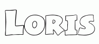 Dessin a colorier du prenom Loris