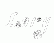 Dessin a colorier du prenom Lory