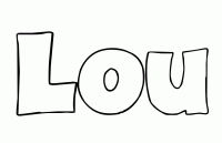 Dessin a colorier du prenom Lou