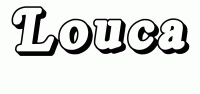 Dessin a colorier du prenom Louca
