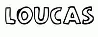 Dessin a colorier du prenom Loucas