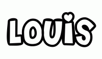 Dessin a colorier du prenom Louis