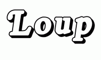 Dessin a colorier du prenom Loup