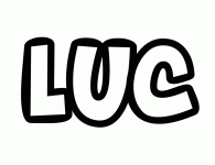 Dessin a colorier du prenom Luc