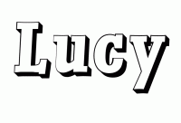 Dessin a colorier du prenom Lucy