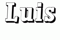 Dessin a colorier du prenom Luis