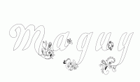 Dessin a colorier du prenom Maguy