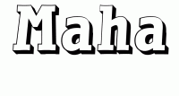 Dessin a colorier du prenom Maha