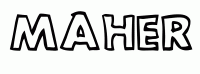 Dessin a colorier du prenom Maher