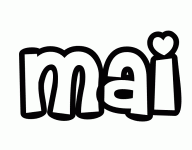 Dessin a colorier du prenom Mai