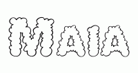 Dessin a colorier du prenom Maia