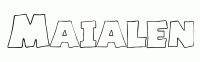 Dessin a colorier du prenom Maialen