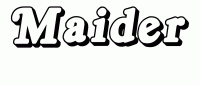 Dessin a colorier du prenom Maider