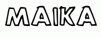 Dessin a colorier du prenom Maika