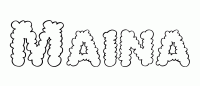 Dessin a colorier du prenom Maina