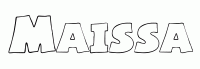 Dessin a colorier du prenom Maissa